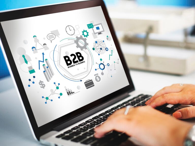 Pessoa mexendo no computador definindo a persona B2B